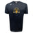 The Arrows Rugby Club 10th Anniversary Tempo Vapodri T-Shirt by WRS Canterbury is a black short-sleeve tee with a gold and black emblem reading "Anniversary Season 2016–2023" and logo on the shoulder. Moisture-wicking for comfort and style.