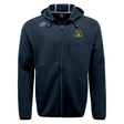 The Arrows Rugby Club 10th Anniversary Tempo Vapodri Full-Zip Hoodie by EMB Canterbury features a hood, two front pockets, a small embroidered logo on the left chest, and a white Canterbury logo on the right shoulder for style and comfort.