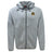 The Arrows Rugby Club 10th Anniversary Tempo Vapodri Full-Zip Hoodie by EMB Canterbury is a light gray hoodie with a hood, drawstrings, and two embroidered chest logos, designed for moisture-wicking comfort.
