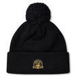 Stay warm on chilly match days with the Arrows Rugby Club 10th Anniversary Pom Pom Beanie by EMB Canterbury—a black knit, fleece-lined hat featuring a gold and black logo patch and cozy pom-pom.