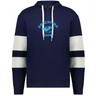 The WRS Augusta Nations of Rugby Argentina Jackson Way Hoodie is navy blue with white sleeve stripes, a front pocket, "Argentina Rugby" text, and a jaguar logo printed on the chest.