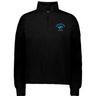 The EMB Augusta Women's Nations of Rugby Argentina Jackson Way Pullover is a black quarter-zip with "ARGENTINA RUGBY" and a blue puma logo on the left chest.