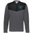 The EMB Augusta Nations of Rugby Argentina Sideline Grid 1/4 Zip Pullover features gray and black colors with "Argentina Rugby" and a blue jaguar logo on the chest—ideal official gear for Argentina rugby fans.