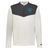 The EMB Augusta Nations of Rugby Argentina Sideline Grid 1/4 Zip Pullover features long sleeves, a half-zip design, dark gray upper with cream lower sections, and an "Argentina Rugby" logo on the left chest.