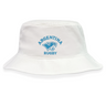 The EMB S&S Activewear Nations of Rugby Argentina Rugby Crusher Bucket Hat is a white cotton twill hat featuring a blue jaguar head logo and "Argentina Rugby" print—an ideal addition to any rugby fan's collection.