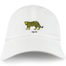 Nations of Rugby Argentina Vintage Dad Cap with a leopard graphic and the year 1910 embroidered on the front, by EMB Alpha Broder.