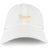 The Arrows Rugby Club Adult Low-Profile Cotton Twill Dad Cap by EMB S&S Activewear features a yellow three-crossed-arrows logo embroidered on white—ideal for any fan.