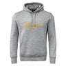The Arrows Rugby Club Club Hoodie by WRS Canterbury is a grey team sweatshirt with yellow text, perfect for showing your spirit on and off the field.