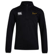 The Arrows Rugby Club 1/4 Zip Mid Layer Training Top by EMB Canterbury is a black long-sleeve training top with a quarter-zip, Canterbury logo on the right chest, and Arrows Rugby logo on the left for a sleek, custom look.