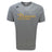 The WRS Canterbury Arrows Rugby Club Tempo Vapodri T-Shirt is a heather grey, moisture-wicking tee with "Arrows Rugby" and four yellow crossed arrows on the front plus a small right shoulder logo, keeping you cool and comfortable all day.