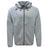The Arrows Rugby Club Tempo Vapodri Full-Zip Hoodie by EMB Canterbury is a light gray hoodie featuring a hood, drawstrings, and embroidered logos. Its moisture-wicking fabric ensures comfort and performance.