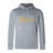 The WRS Canterbury Arrows Rugby Club Lightweight Hoodie features light gray fabric, a kangaroo pocket, adjustable drawstrings, and yellow "Arrows Rugby" text with arrow graphics—ideal for Canterbury Club supporters.
