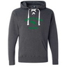 An Nations of Rugby Australia Rugby Hockey Hoodie with a green logo on it, made by WRS Alpha Broder.