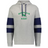 The WRS Augusta Nations of Rugby Australia Jackson Way Hoodie in grey features navy sleeve stripes, "AUSTRALIA RUGBY," and a green kangaroo print—ideal for Rugby Australia fans.