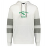 The Nations of Rugby Australia Jackson Way Hoodie by WRS Augusta features grey sleeve bands, a green kangaroo graphic, and "Australia Rugby" on the chest—ideal for any Rugby Australia fan.
