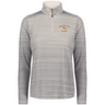The EMB Augusta Women's Nations of Rugby Australia Pursuit 1/4 Zip Pullover features light gray stripes, "AUSTRALIA RUGBY," and a kangaroo graphic on the left chest—a stylish choice for rugby fans.