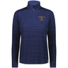 The EMB Augusta Women's Nations of Rugby Australia Pursuit 1/4 Zip Pullover features subtle navy stripes and an orange "Australia Rugby" logo on the left chest—an essential for fans of Australia rugby.