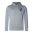 The Australia Shield Club Lightweight Hoodie by EMB Canterbury is a gray hoodie with embroidered details, featuring a flag design patch on the chest and a logo on the sleeve, perfect for Rugby Australia supporters.