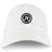 The Atlanta Premier Rugby Club Adult Low-Profile Cotton Twill Dad Cap by EMB S&S Activewear features a circular black and white team logo on front center—a great hat for rugby fans and players.