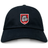 The AG Bulldogs Adult Low-Profile Cotton Twill Dad Cap by EMB S&S Activewear features embroidered team branding with a red and white shield, bulldog face, and "1920" on the front.