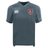 The EMB Canterbury AG Bulldogs Vapodri Evader Jersey is a grey short-sleeve top with a white right-chest logo, red and white bulldog emblem on the left, and moisture-wicking tech for all-day comfort.