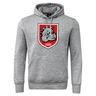 The AG Bulldogs Club Hoodie by WRS Canterbury features a bold bulldog logo with a red shield and 1920 on the front, making it the perfect go-to rugby club sweatshirt.
