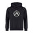 The Atlanta Premier Rugby Club Club Hoodie by WRS Canterbury is a black hoodie with a circular Atlanta Premier Rugby logo on the front and three white stripes on the left sleeve.