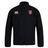 The AG Bulldogs Club Track Jacket by EMB Canterbury is a black lightweight jacket with long sleeves, featuring a white Canterbury logo on the right chest and a red-and-white bulldog crest on the left.