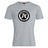 The Atlanta Premier Rugby Club Club Plain Tee by WRS Canterbury is a gray cotton blend shirt with a circular black and white "Atlanta Premier Rugby" logo featuring a large "A" in the center on the chest.