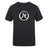 The Atlanta Premier Rugby Club Plain Tee by WRS Canterbury is a black cotton blend shirt featuring a front circular "Atlanta Premier Rugby" logo with a bold "A" at the center.