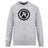 The Atlanta Premier Rugby Club Crew Sweatshirt by WRS Canterbury features a light gray design, black and white "Atlanta Premier Rugby" chest logo, and an embroidered white CCC logo on the ultra-soft left sleeve.