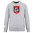 The AG Bulldogs Club Crew Sweatshirt by WRS Canterbury is a gray ultra-soft sweatshirt with a large snarling bulldog and "1920" badge on the chest and a small embroidered CCC logo on the left sleeve.