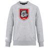 The AG Bulldogs Club Crew Sweatshirt by WRS Canterbury is a gray ultra-soft sweatshirt with a large snarling bulldog and "1920" badge on the chest and a small embroidered CCC logo on the left sleeve.