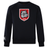The AG Bulldogs Club Crew Sweatshirt by WRS Canterbury features a bold bulldog head on a red shield, "1920" on the chest, and an embroidered CCC logo on the ultra-soft left sleeve.
