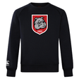 The AG Bulldogs Club Crew Sweatshirt by WRS Canterbury features a bold bulldog head on a red shield, "1920" on the chest, and an embroidered CCC logo on the ultra-soft left sleeve.