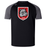 The AG Bulldogs Elite Training Tee by WRS Canterbury features a large bulldog logo and "1920" in a red shield on the chest. Made from lightweight, durable Vapodri fabric for superior comfort. Short-sleeve with black and dark gray design.