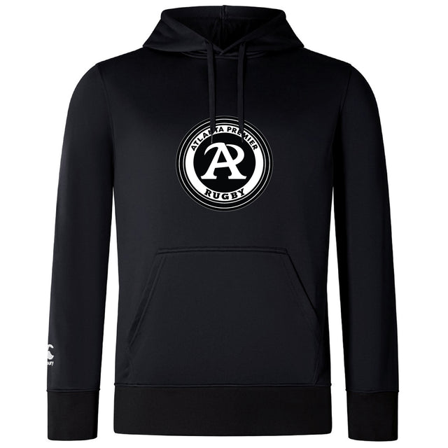 The Atlanta Premier Rugby Club Club Lightweight Hoodie by WRS Canterbury features a white circular logo on the chest, a small embroidered CCC logo on the left sleeve, and classic Canterbury lightweight comfort.
