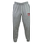The AG Bulldogs Leisure Sweatpant by EMB Canterbury features a drawstring waist, sustainable light grey fleece, a white logo on the left thigh, and a red and white bulldog crest on the right thigh.