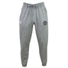 The Atlanta Premier Rugby Club Leisure Sweatpant by EMB Canterbury features recycled polyester fleece, an elastic waistband, drawstring, and two embroidered logos on the upper thighs—one left, one right.