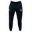 The AG Bulldogs Leisure Sweatpant by EMB Canterbury features a drawstring waist, white Canterbury logo on the right thigh, and a red and white shield with a dog—crafted from sustainable fleece for comfort and style.