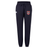 The AG Bulldogs Women's Leisure Sweatpant by EMB Canterbury features elastic cuffs, a drawstring waist, a white logo on the left thigh, and an embroidered bulldog crest—ideal for leisure or rugby training.