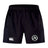 The Atlanta Premier Rugby Club Advantage Short 2.0 by EMB Canterbury features an elastic waistband, a white Canterbury logo on the left leg, and a club badge on the right leg, made with recycled content for sustainable performance.