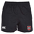 The AG Bulldogs Professional Polyester Rugby Short by EMB Canterbury features the logo on the left leg, a red and white bulldog emblem on the right, and is crafted from durable professional polyester for comfort.