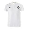 The Atlanta Premier Rugby Club Waimak Polo by EMB Canterbury is a plain white men's polo with a small black and white logo on the left chest and the Canterbury logo on the right, styled like the classic CCC Waimak Rugby Polo.