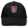 The AG Bulldogs Flexfit Drill Cap by EMB Canterbury features an embroidered red and white shield with a bulldog, "1920" text, and CCC logo on the front.