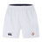 The West Potomac RFC Advantage Short 2.0 by EMB Canterbury features an elastic waistband, black Canterbury logo (left leg), red shield emblem (right), and is part of our sustainable sportswear collection.