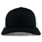 The S&S Activewear Retro Trucker Cap features a curved bill, black front panels, white mesh side panels, and a snapback closure, shown from the front.