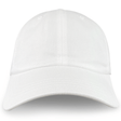 The S&S Activewear Adult Low-Profile Cotton Twill Dad Cap is shown in plain white from the front, set against a white background.