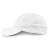 The S&S Activewear Adult Low-Profile Cotton Twill Dad Cap is displayed from the side on a white background.