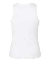 The Women's USA Rugby Baby Rib Tank by EMB S&S Activewear is a sleeveless white top, shown from the back against a plain white background.